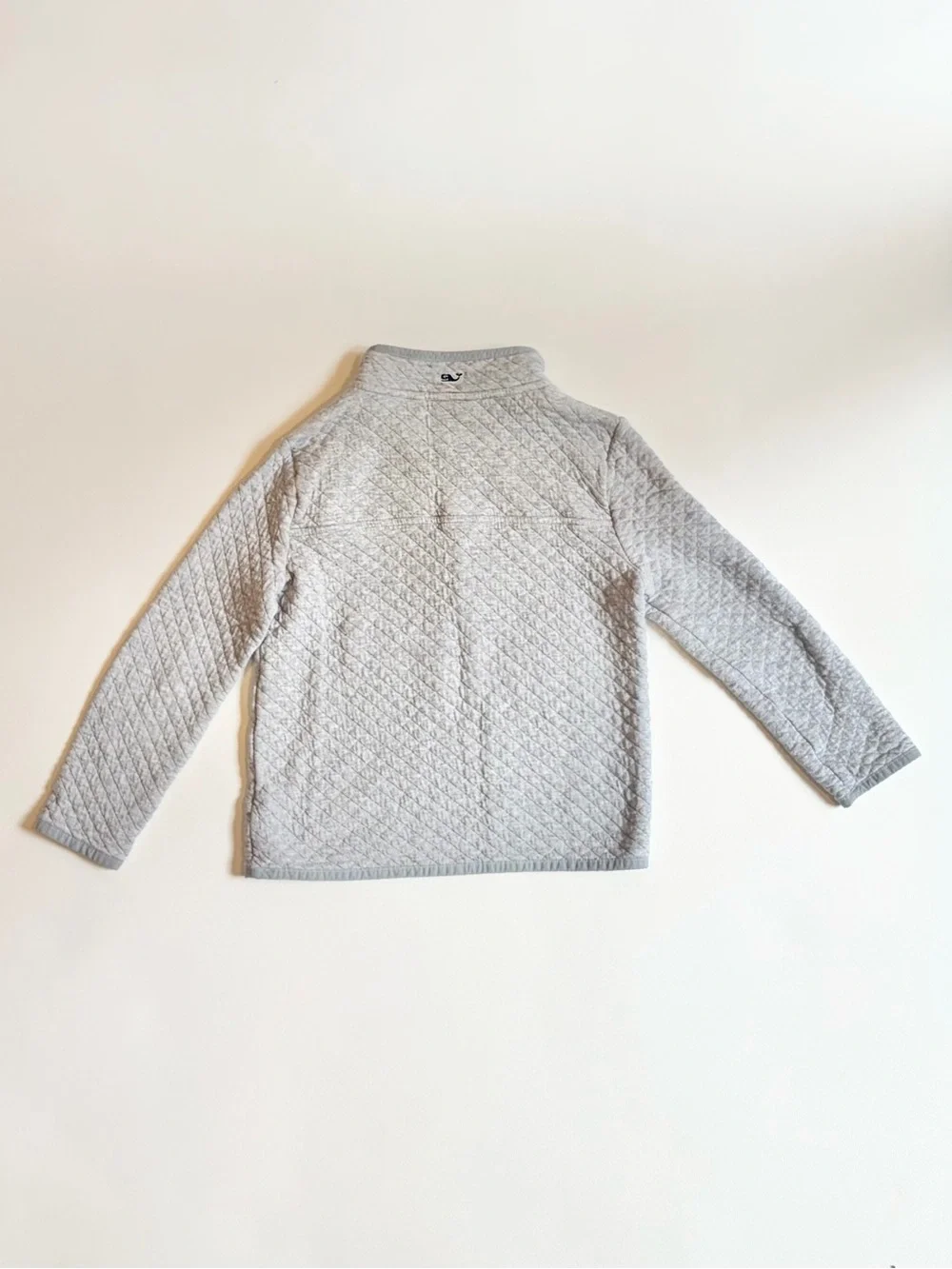 Vineyard Vines Girls Grey Quilted Pullover Size S